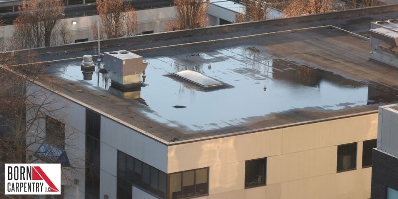 poor drainage of commercial roof